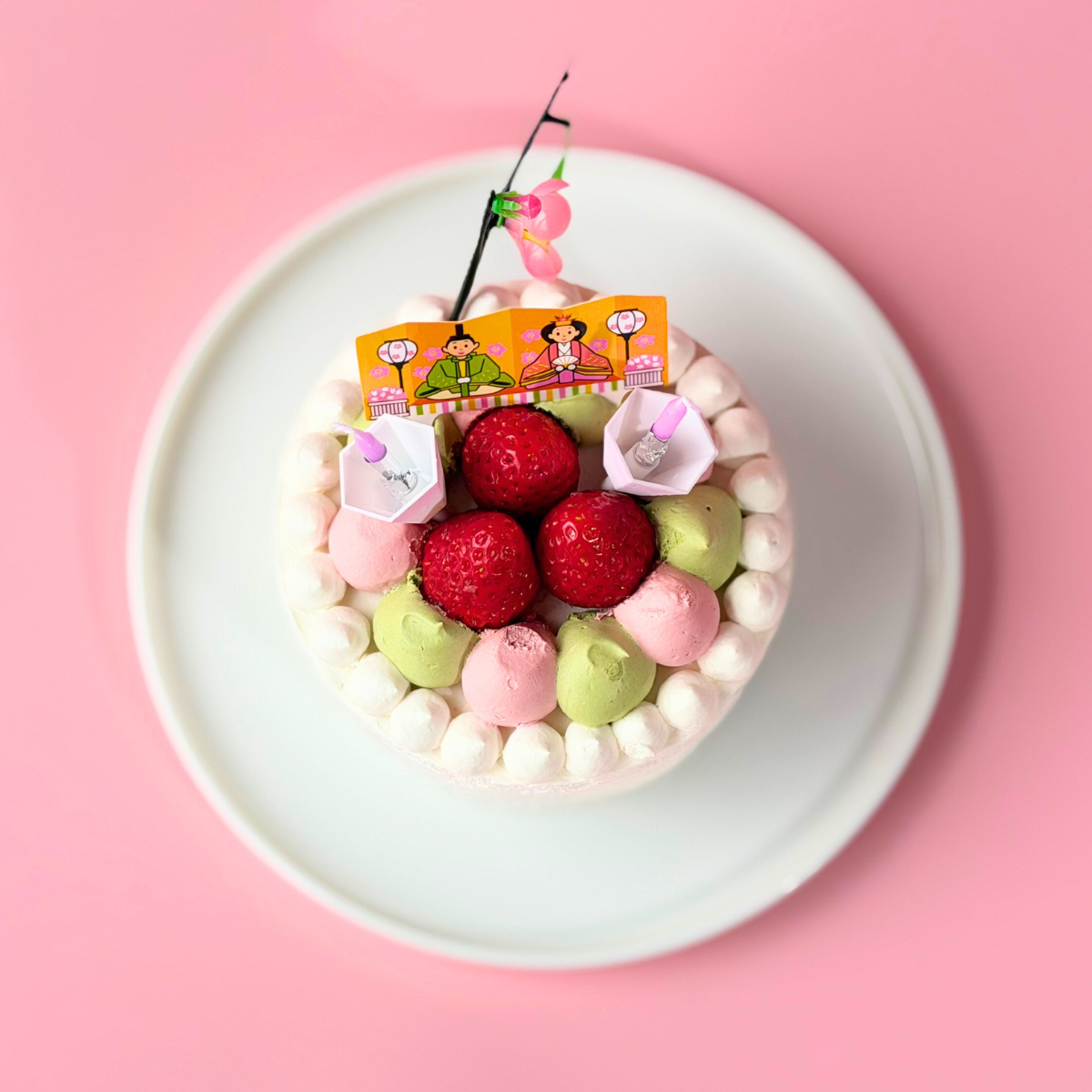 ひな祭りのいちごショートケーキ