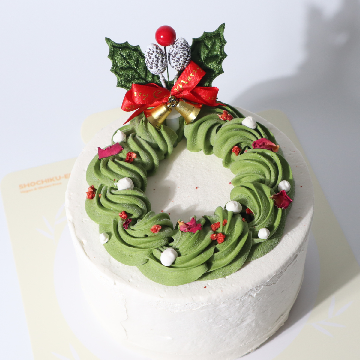 夢幻レインボーケーキ 4号 クリスマスリースver.