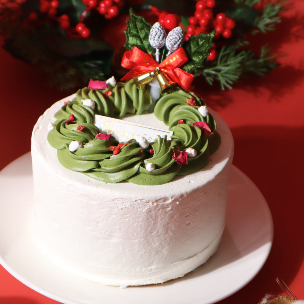 夢幻レインボーケーキ 4号 クリスマスリースver.