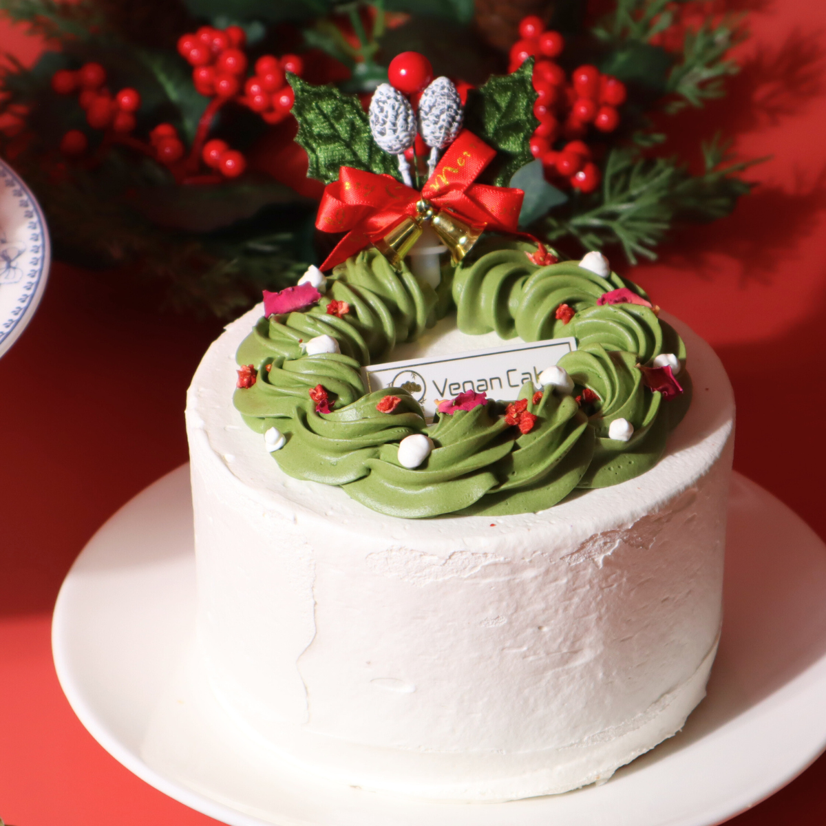 夢幻レインボーケーキ 4号 クリスマスリースver.