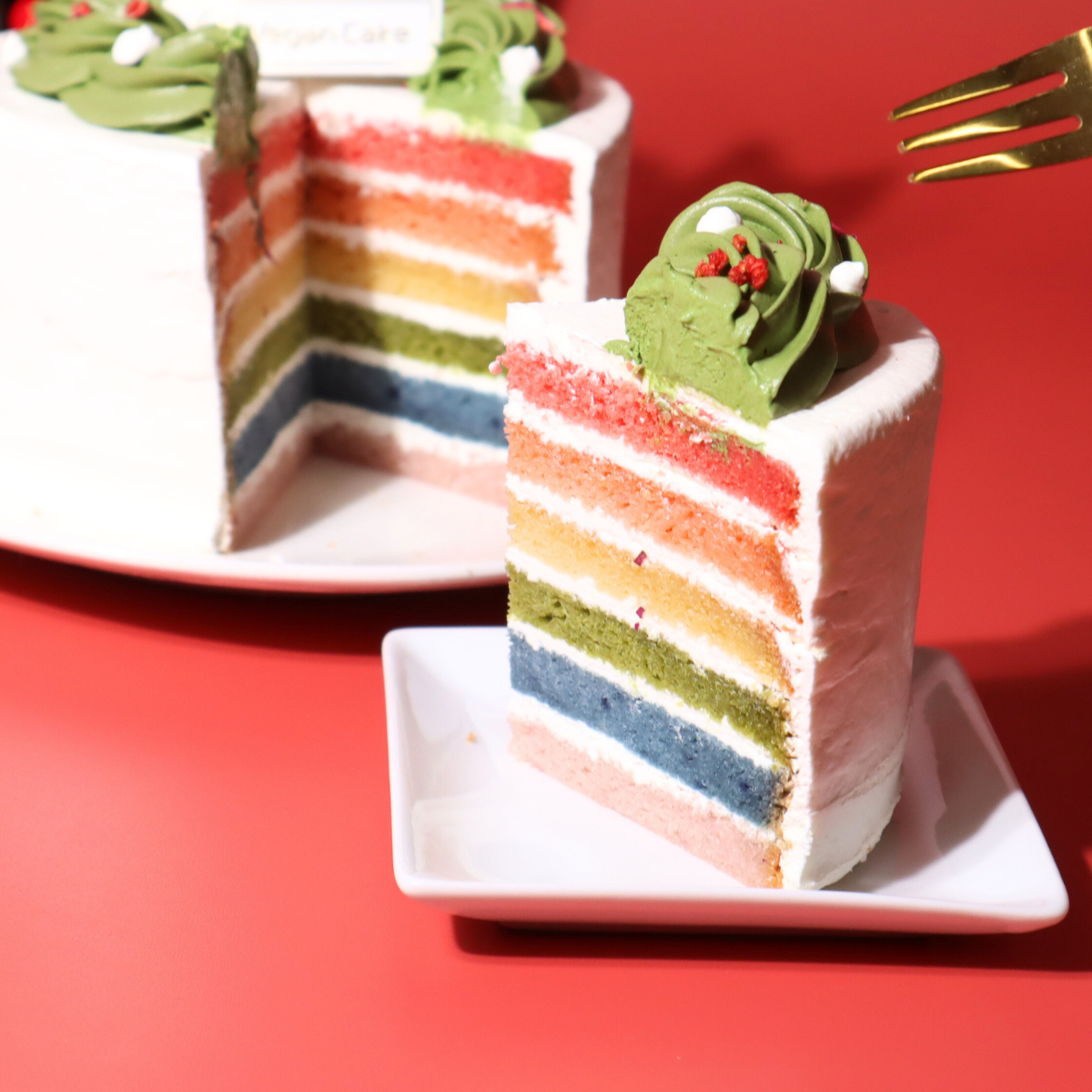 夢幻レインボーケーキ 4号 クリスマスリースver.