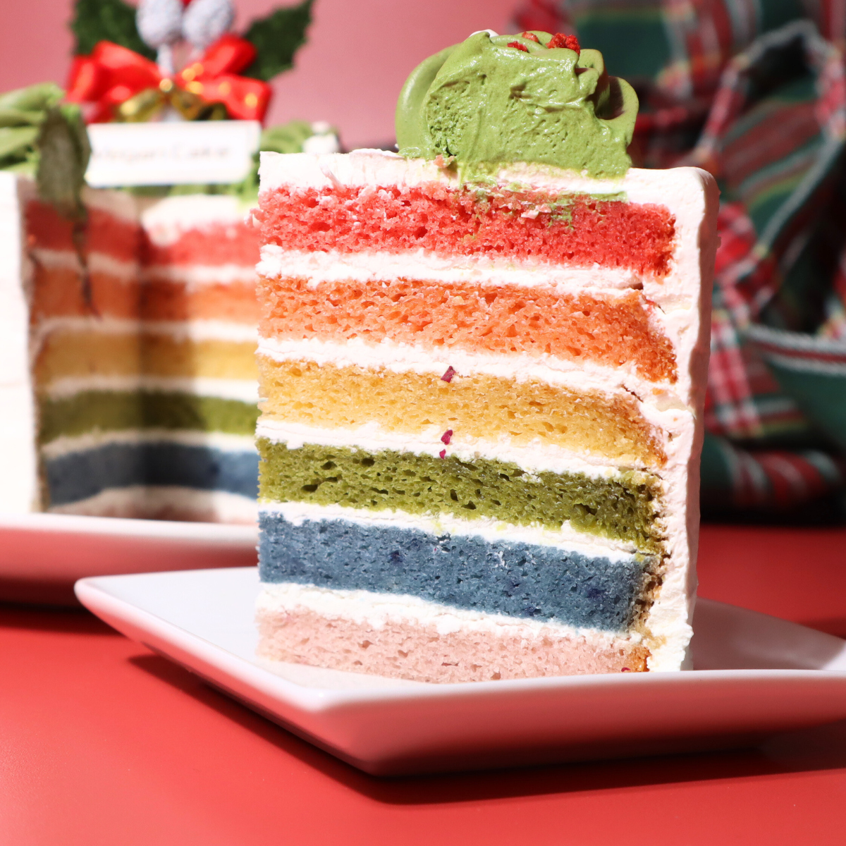 夢幻レインボーケーキ 4号 クリスマスリースver.