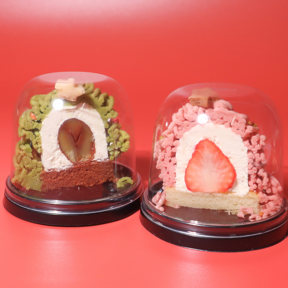 クリスマスツリータルト（抹茶＆苺）