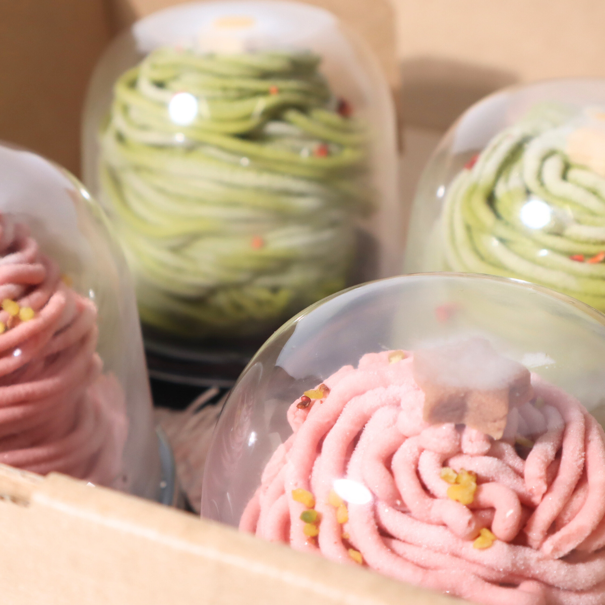 クリスマスツリータルト（抹茶＆苺）