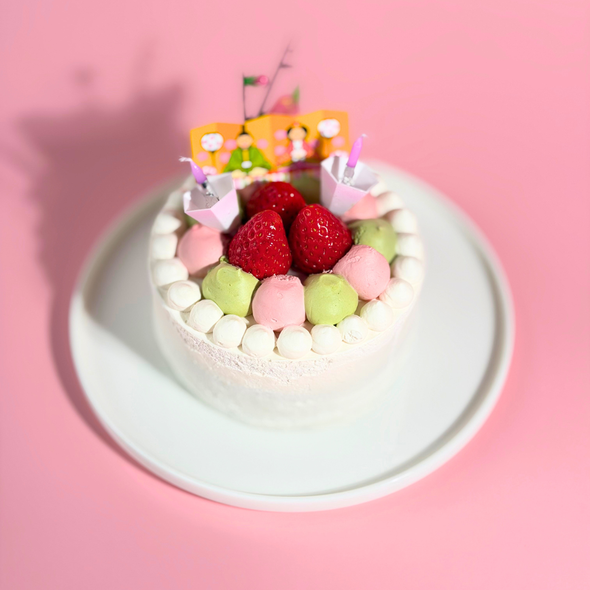 ひな祭りのいちごショートケーキ