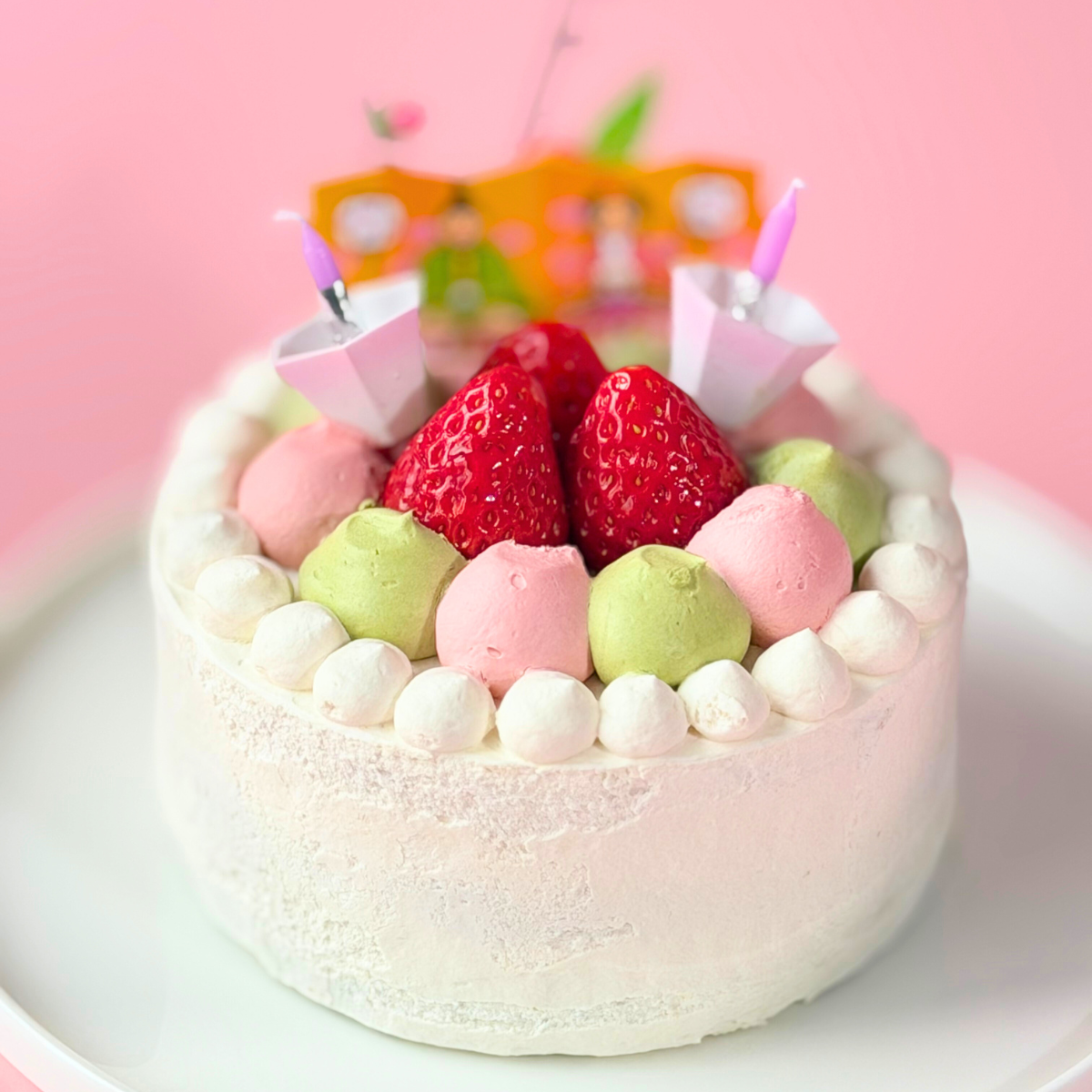 ひな祭りのいちごショートケーキ