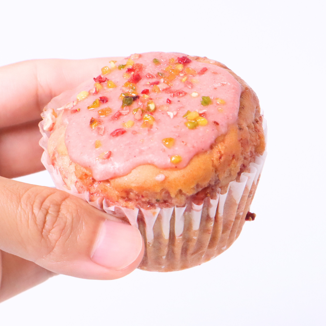 苺の米粉マフイン